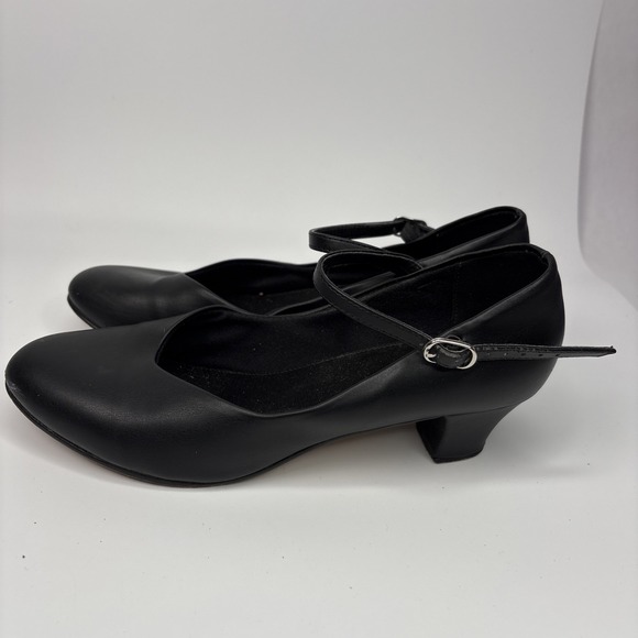 So Danca CH50 Character Shoes Black Women's 8.5 L– 2"Heel –Strap Wear Pre- Owne - Picture 4 of 9